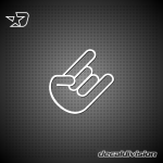 The Rocker Hand Sign Sticker